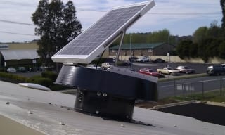 Solar whiz installed on roof