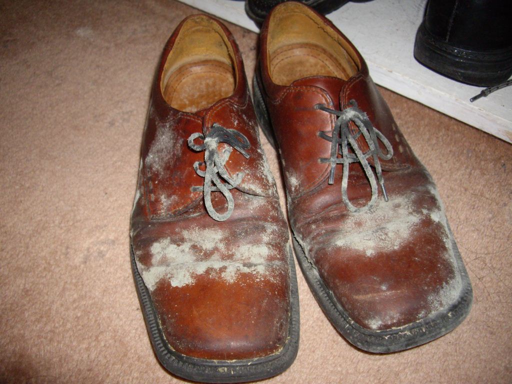 Mouldy shoes in wardrobe