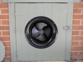 Solar Subfloor Fan Mounted In Door