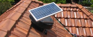 Solar Whiz unit on tile roof