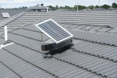 solar whirlybird on a roof